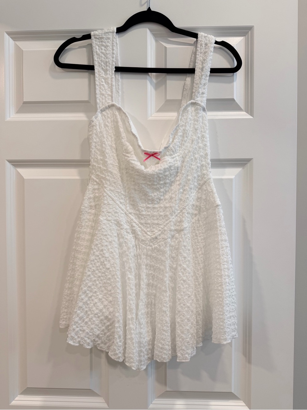 White Textured Sleeveless Romper NWOT